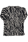KCami - Printet bluse med Elastikkant