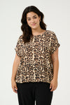 KCami - Printet bluse med Elastikkant