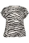 KCami - Printet bluse med Elastikkant