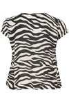 KCami - Printet bluse med Elastikkant