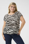 KCami - Printet bluse med Elastikkant