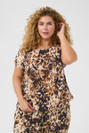 KCami - Printet bluse med Elastikkant