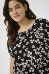 KCami - Printet bluse med Elastikkant