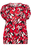 KCami - Printet bluse med Elastikkant