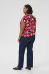 KCami - Printet bluse med Elastikkant