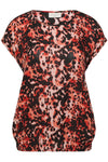 KCami - Printet bluse med Elastikkant