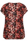 KCami - Printet bluse med Elastikkant