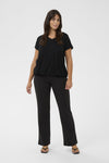 KCjena - V-neck T-Shirt med Elastikbund