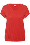 KCjena - V-neck T-Shirt med elastik