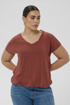 KCjena - V-neck T-Shirt med elastik