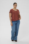 KCjena - V-neck T-Shirt med elastik