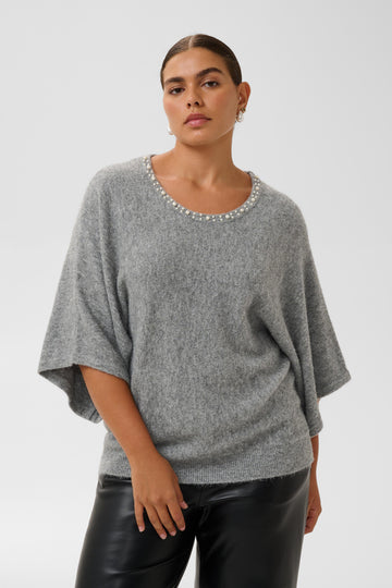 KCbettie - Pullover med Perledetaljer