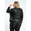 OX Leather Biker Jacket with Gold Zipper - noos