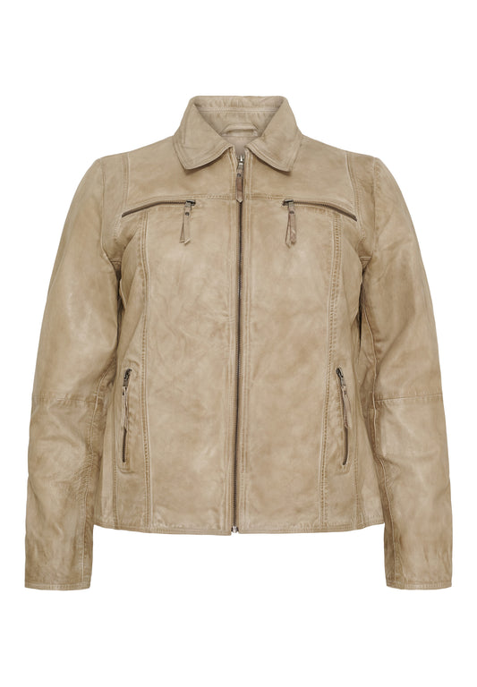 OxLammeskind - Biker Jakke med Krave