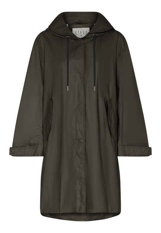 EtRECYCLED Coated Jacket long - Bomuld