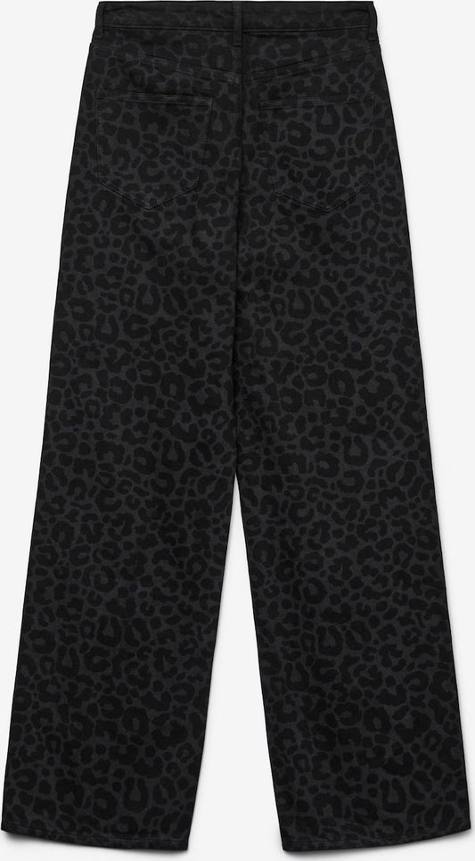 VmcTessa - Højtaljet Jeans med Leopard Print