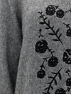 VMCJUTA - Strikbluse med Broderier