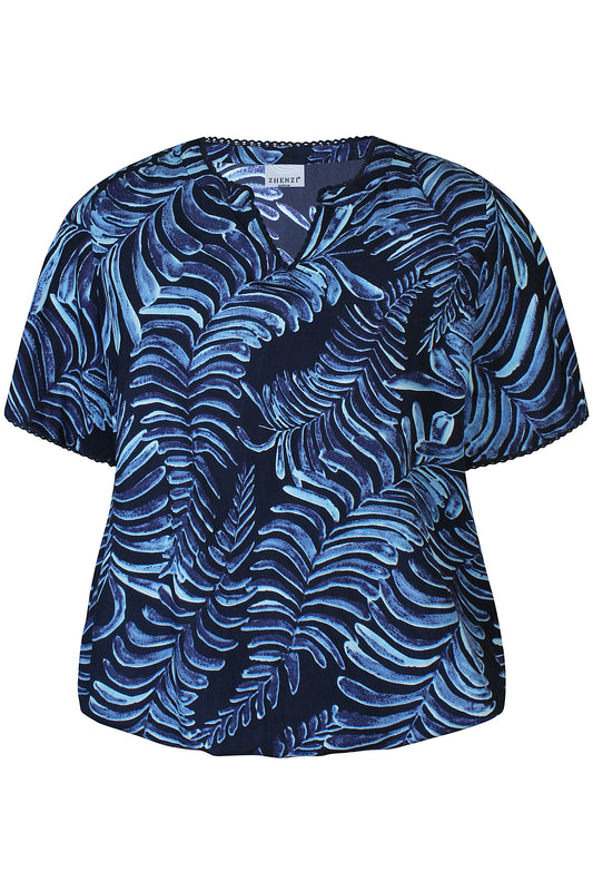 ZhMacy 834 - Bluse med Elastik forneden