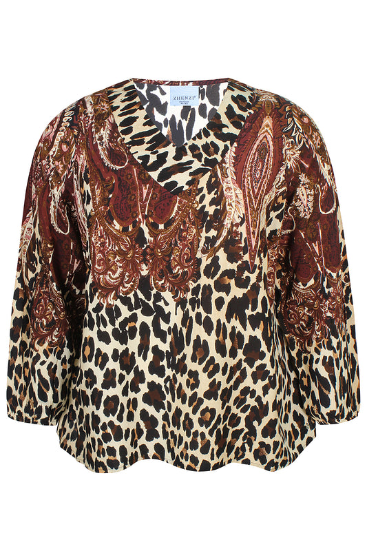 ZhSiff 1049 -  Bluse med Print