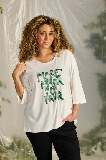 ZhAnnie 1221 - T-Shirt med 3/4 Ærmer
