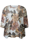 ZhLeann 1492 - Blomstret Pullover