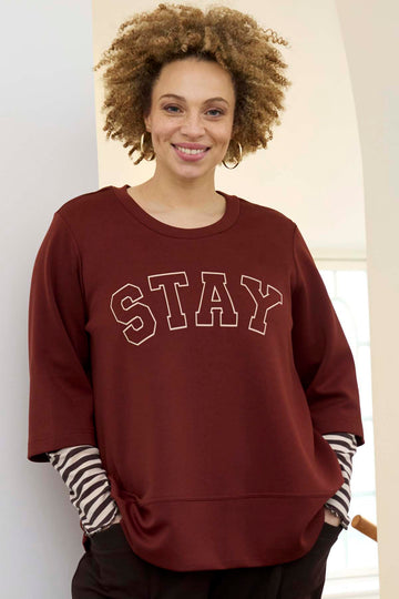 ZhMya 1519 - Kortærmet Sweatshirt med Print