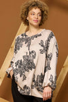 ZhMerna 1614 - Bluse med Blomsterprint