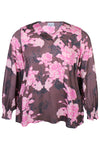 ZhMeryl 1616 - Blomstret V-hals Bluse