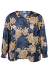 ZhMeryl 1616 - Blomstret V-hals Bluse