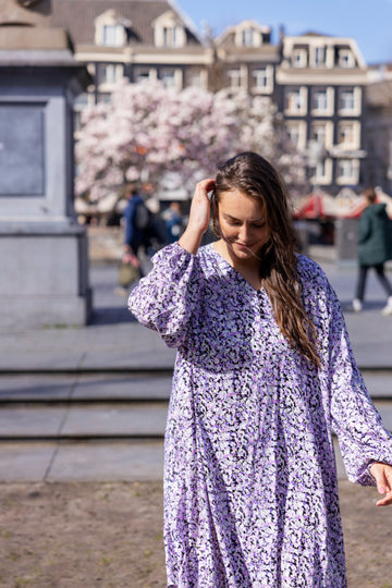 SWJUSTINA DRESS - Blomstret Kjole