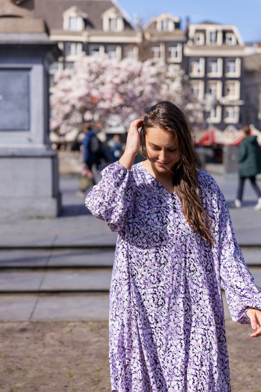 SWJUSTINA DRESS - Blomstret Kjole