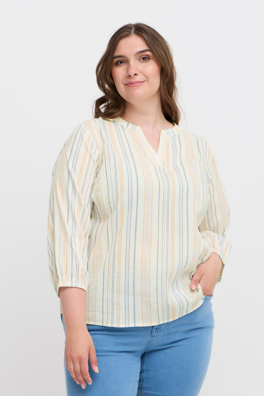 SWNADU BLOUSE - Stribet Bluse