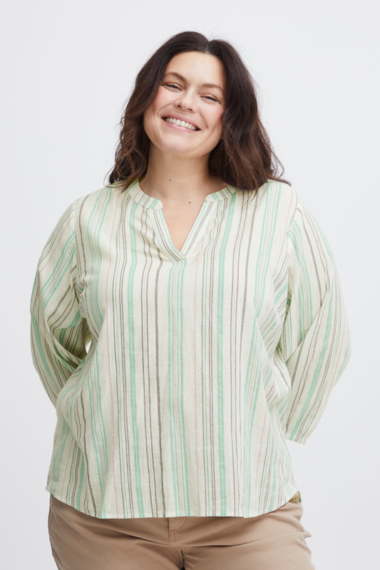 SWNADU BLOUSE - Stribet Bluse