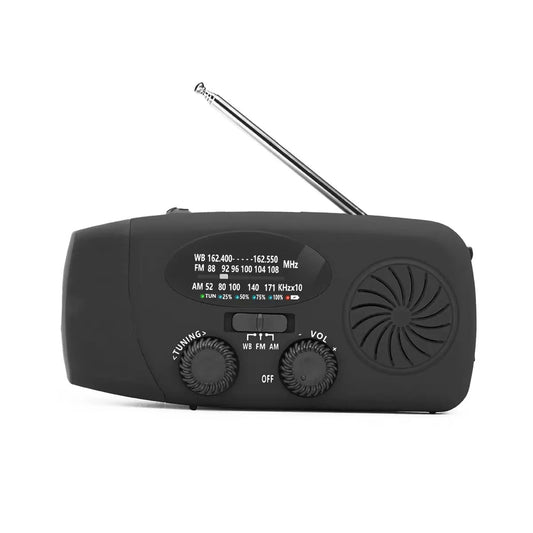 NødRadio - Radio med Solcelle / håndsving