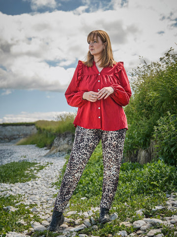 ZoARI PANTS - Leopard Bukser