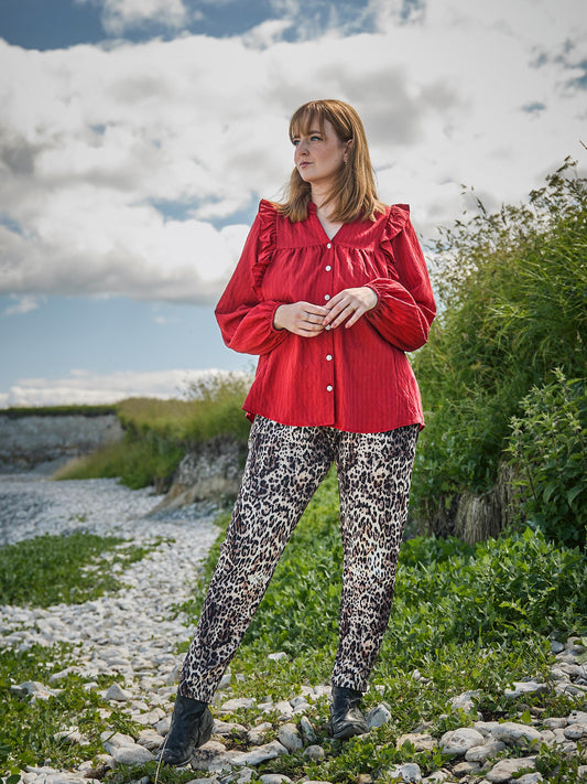 ZoARI PANTS - Leopard Bukser