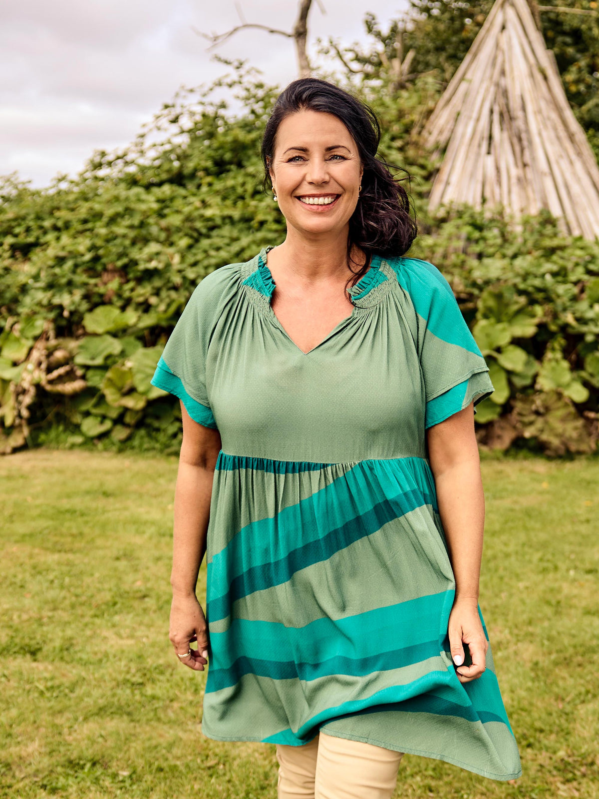 Grønne plus size kjoler
