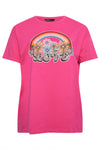 YoRainbow Print Slogan Oversized T-Shirt