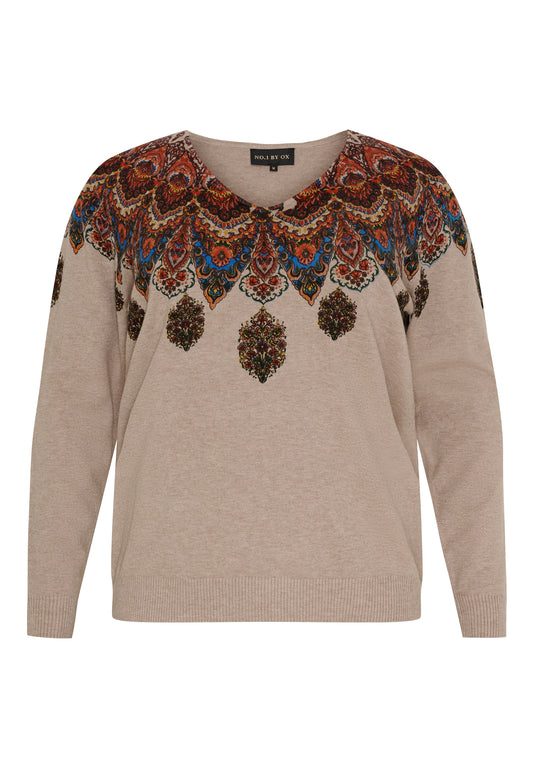 OxKnitted 63064 - Strikk med print