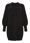 OxKnitted Dress O neck and LS Balloon