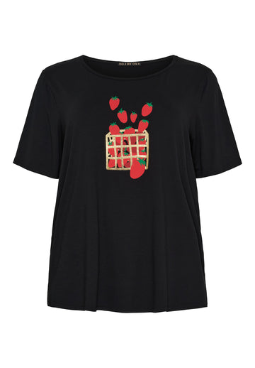 Ox63270 - Kortærmet T-shirt  ( strawberries)