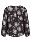 Ox63482 - Raglanbluse med lange ermer og gullknapper