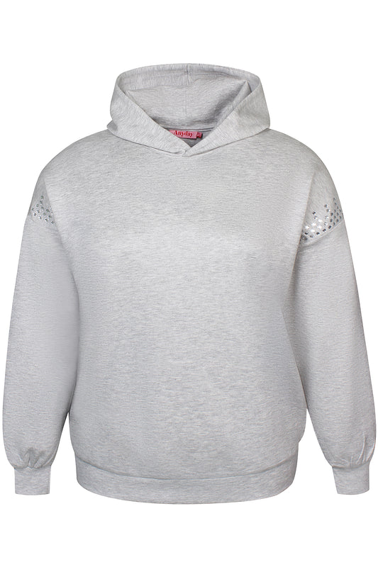 AnAlana 204 Hoodie - Hoodie med rhinsten
