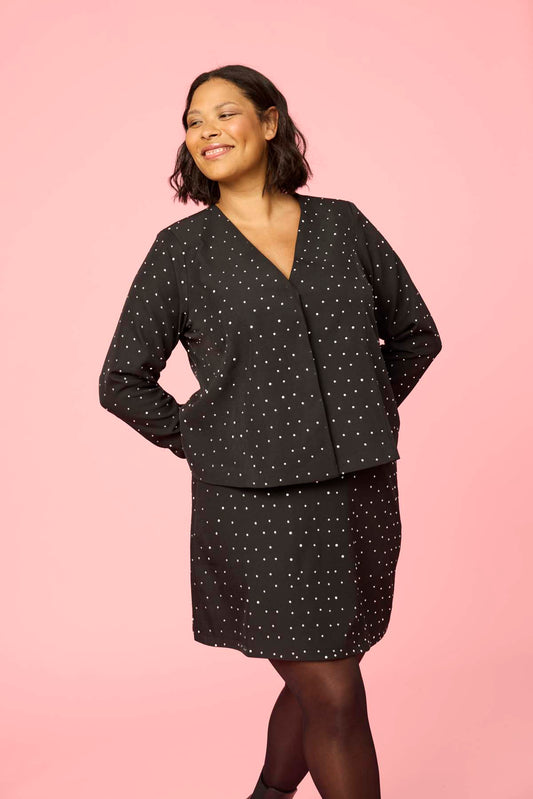 AnJamila 497 - Blazer med similisteiner
