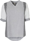 Bluse med V-hals