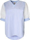 Bluse med V-hals