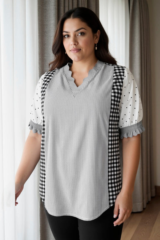 CpAnet - Bluse med V-hals