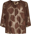 CpBEATRICE - Bluse med Bladmotiver