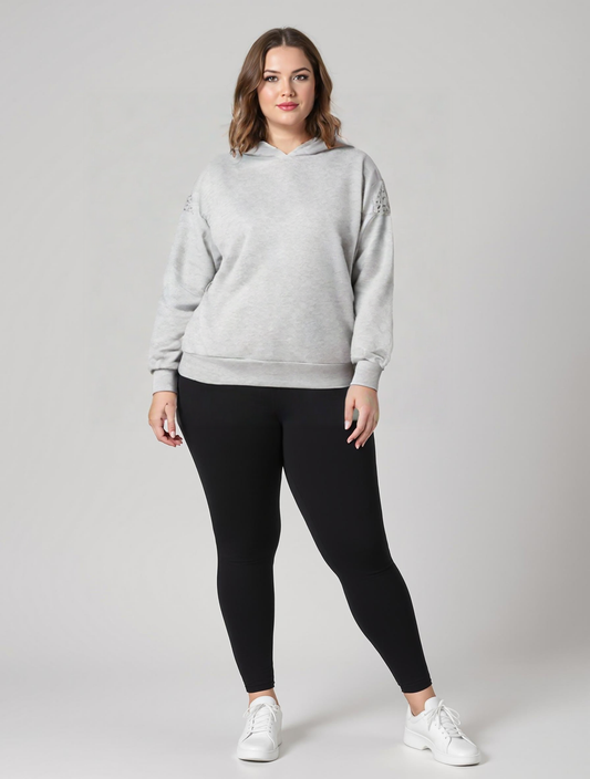 AnAlana 204 Hoodie - Hoodie med rhinsten