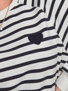 CARJUDY L/S STRIPE HEART SWEATSHIRT